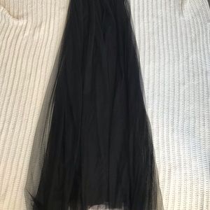 Floor Length Black Tulle Dress